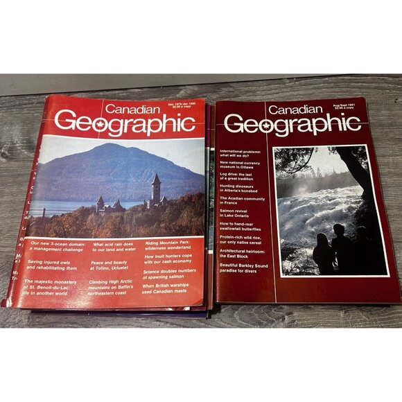 Canadian Geographic Magazines 1980-82 Lot of 12 Paperback - Picture 5 of 7